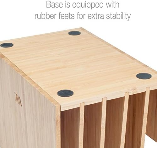 MobileVision Bamboo Desktop File Folder Organizer and Paper Tray, 7 Slots - Image 5
