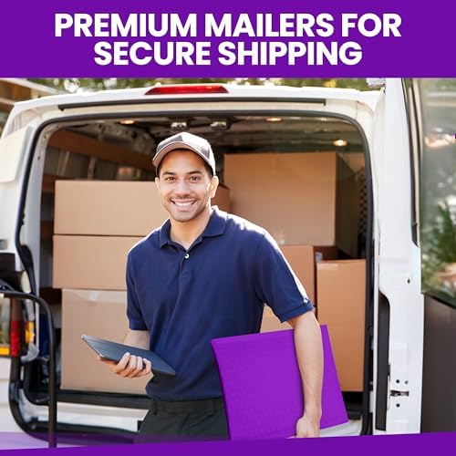 Purple Bubble Mailers 14.25x20, Self Seal Poly Padded Envelopes #7, 15 Pack - Image 7