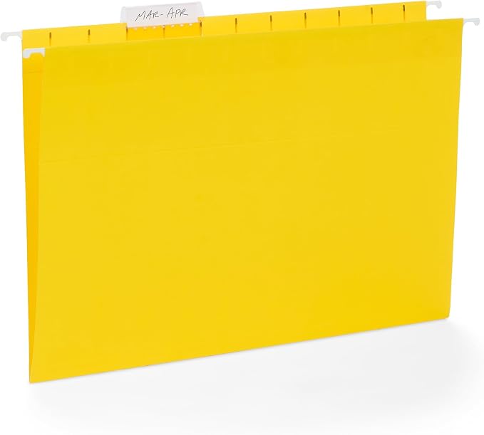 Blue Summit Supplies 75 Hanging File Folders, Letter Size, Assorted Colors | Durable 11pt paper, 1/5 cut tabs, 11.75 x 9.25 in, medical charts, office and home filing - Image 9