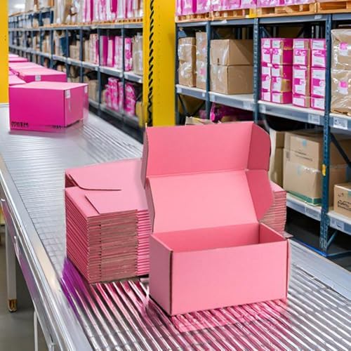 Pink Shipping Boxes 8x4x4 Inches, 20 Pack - Image 6