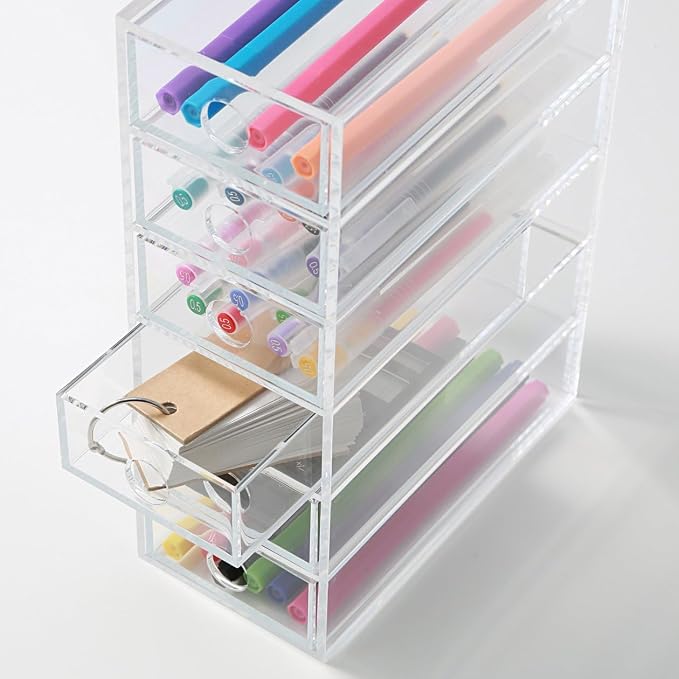 Muji Acrylic 6-Drawer Storage Box, 8.7 cm Width x 17 cm Depth x 25.2 cm Height - Image 8
