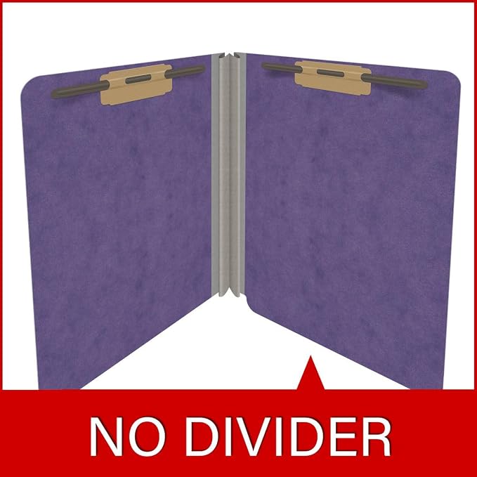 25 Pt. Pressboard Classification Folders, Full Cut End Tab, Letter Size, No Dividers, Purple (Box of 25) - Image 8