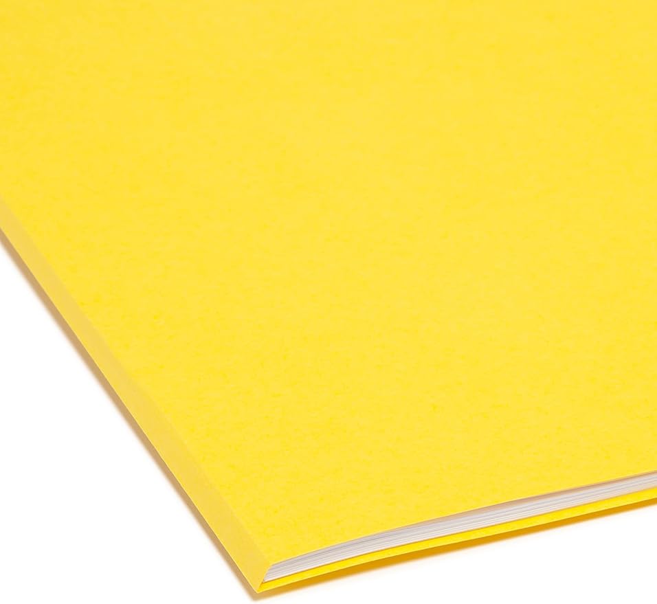Smead File Folder, Reinforced Straight-Cut Tab, Legal Size, Yellow, 100 per Box (17910) - Image 5