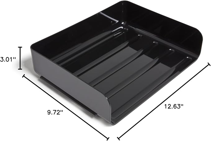 TRU RED Side‑Load Stackable Plastic Letter Tray, Black, 6‑Pack – Desktop Paper Organizer for Office Files & Documents - Image 6
