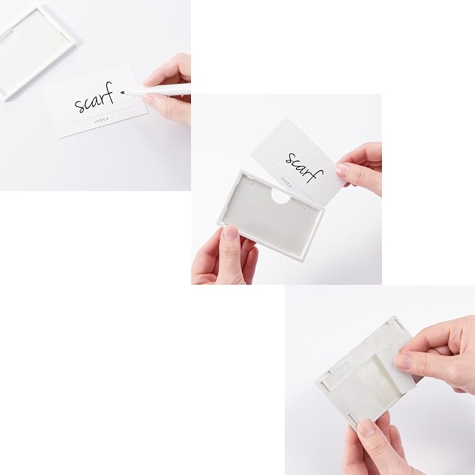 Like-it Storage Case Label Holder, Small, 4 Pieces, Width 2.5 x Depth 0.1 x Height 0.9 inches (6.3 x 0.4 x 2.2 cm), White, Made in Japan - Image 9