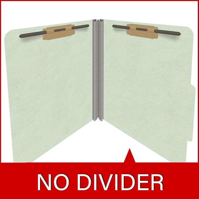 25 Pt. Pressboard Classification Folders, 2/5 Cut ROC Top Tab, Letter Size, No Dividers, Pale Green (Box of 25) - Image 8