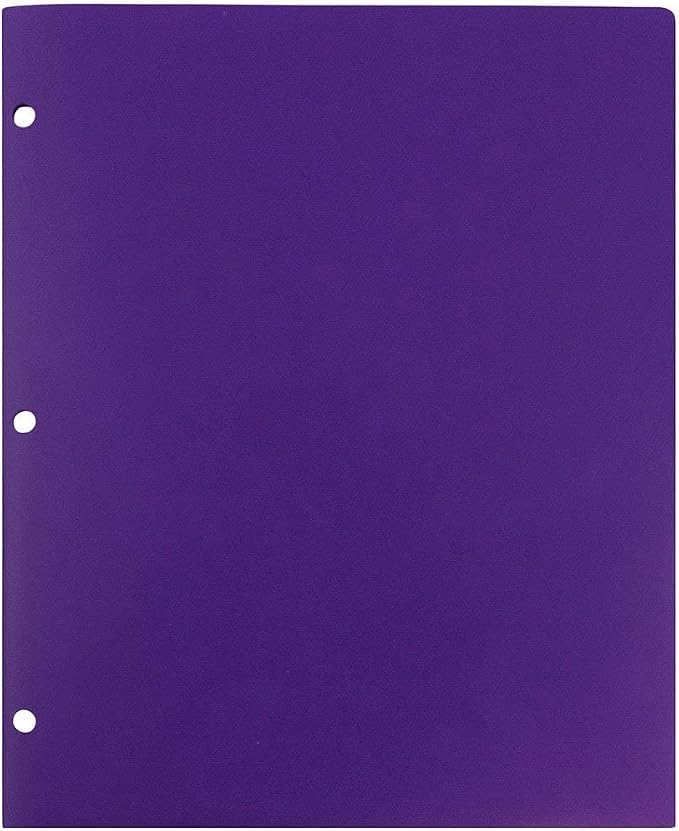 JAM PAPER Heavy Duty Plastic 3 Hole Punch Pocket Folders - Extra Tough School Folders - Assorted Primary Colors - 6/Pack - Image 9