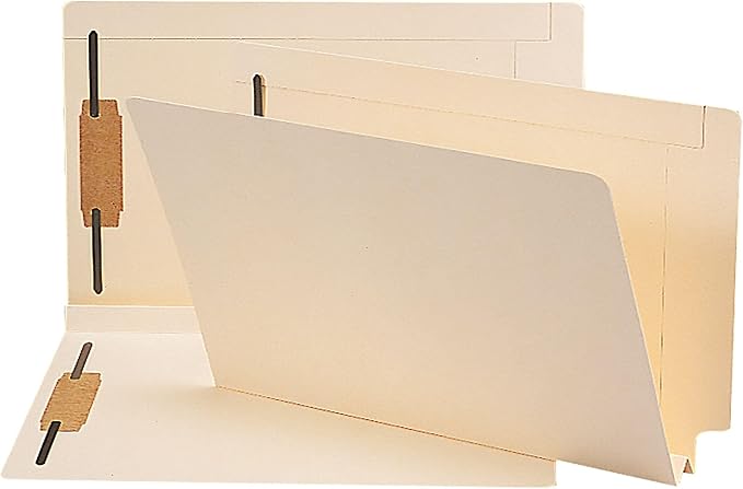 Smead Extra Capacity End Tab Fastener File Folder, Shelf-Master® Reinforced Straight-Cut Tab, 2 Fasteners, 1-1/2" Expansion, Legal Size, Manila, 50 per Box (37276) - Image 3