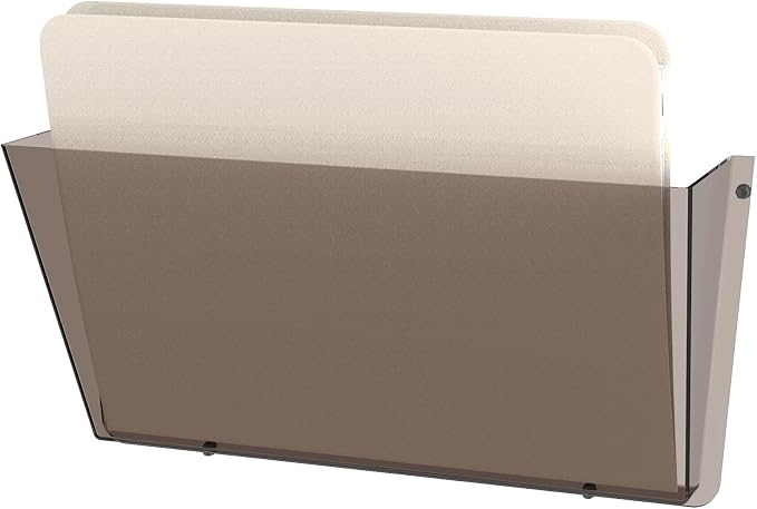 Deflecto Unbreakable DocuPocket, Wall File Organizer, Letter Size, Smoke, Single Pocket, 14.5" x 3" x 6.5" (63202) - Image 6