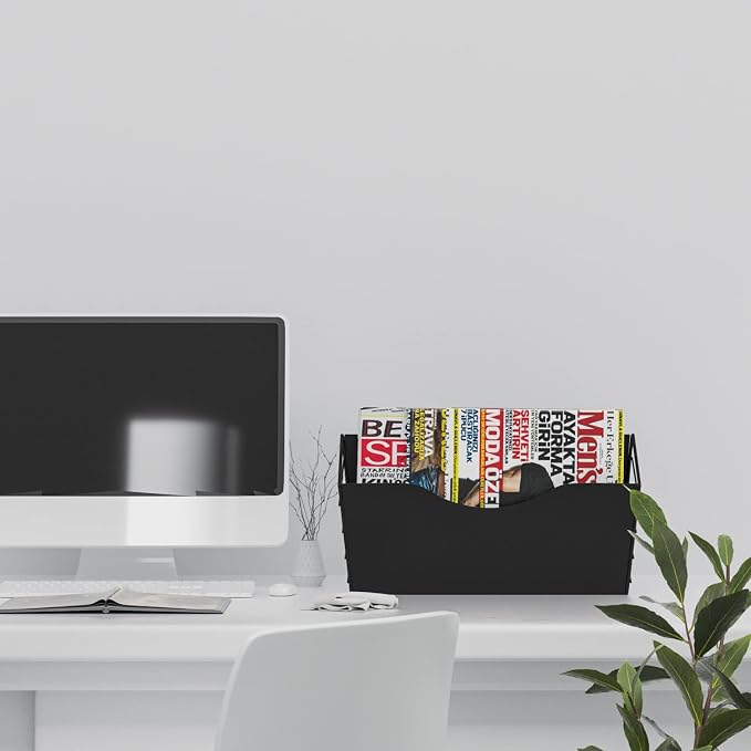 3 Pockets Magnetic File Holder for File Cabinets, Refrigerator, Whiteboard, Paper Organizer, Mail or Folder Holder, Magazine Rack,Wall Mount Hanging Mail Organizer (black) - Image 7