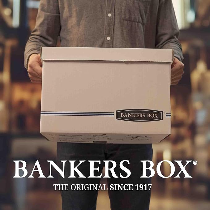 Bankers Box 4-Pack Brocade Design, Medium Duty File Storage Boxes with Lids, FastFold Assembly, Letter/Legal, STOR/FILE, (0022705) - Image 8