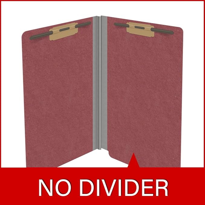 Ecom Folders End Tab Pressboard File Folders | Legal Size 25 Pt Stock with 2" Tyvek Expansion | Full Cut Tabs for Medical Charts, Legal Documents & Office Records | Dark Red, Box of 25 - Image 8