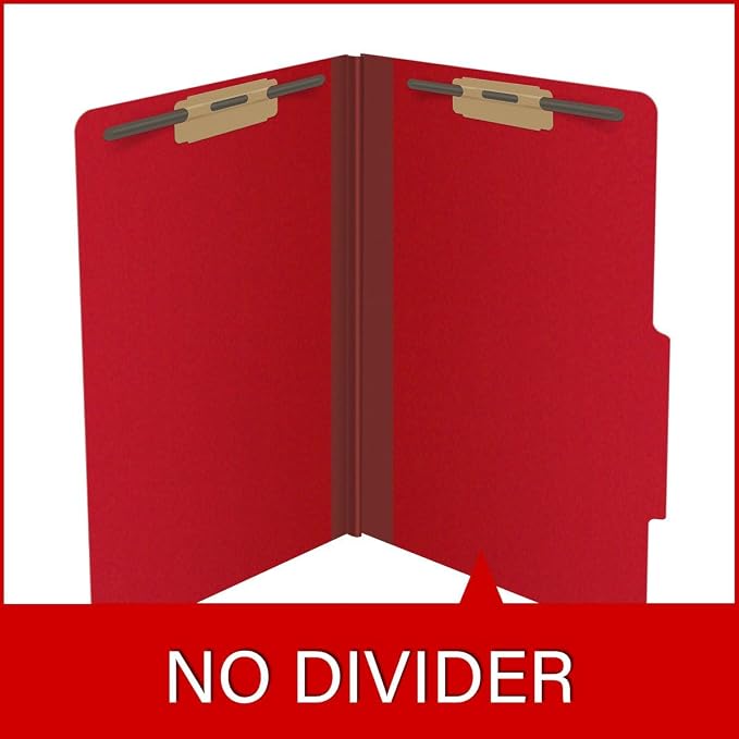 25 Pt. Pressboard Classification Folders, 2/5 Cut ROC Top Tab, Legal Size, No Dividers, Deep Red (Box of 25) - Image 8