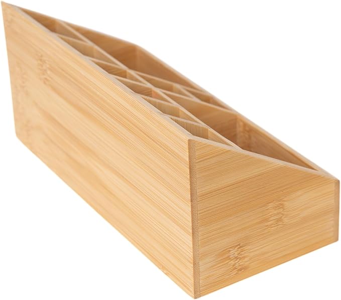 2 Pack Small Bamboo Art Supply Organizer | Art Supply Holder & Office Storage Caddy, For Colored Pencils, Crayons, Paintbrushes - Image 9