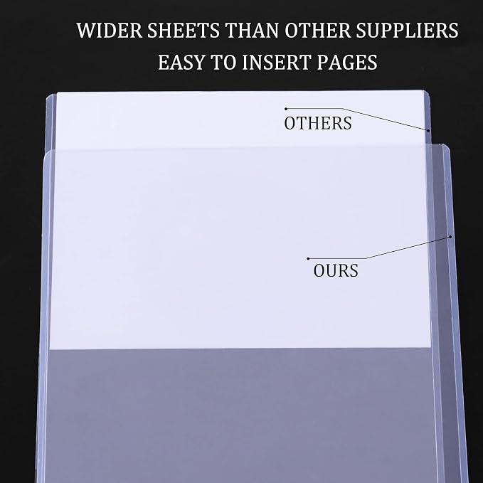 50 Pieces 8.5"x 11" Rigid Print Protectors Clear Rigid Toploader Clear Sheet Protectors Paper Protector Sheets Photo Sleeves Hard Plastic Document Holder Photo Card Holder - Image 7