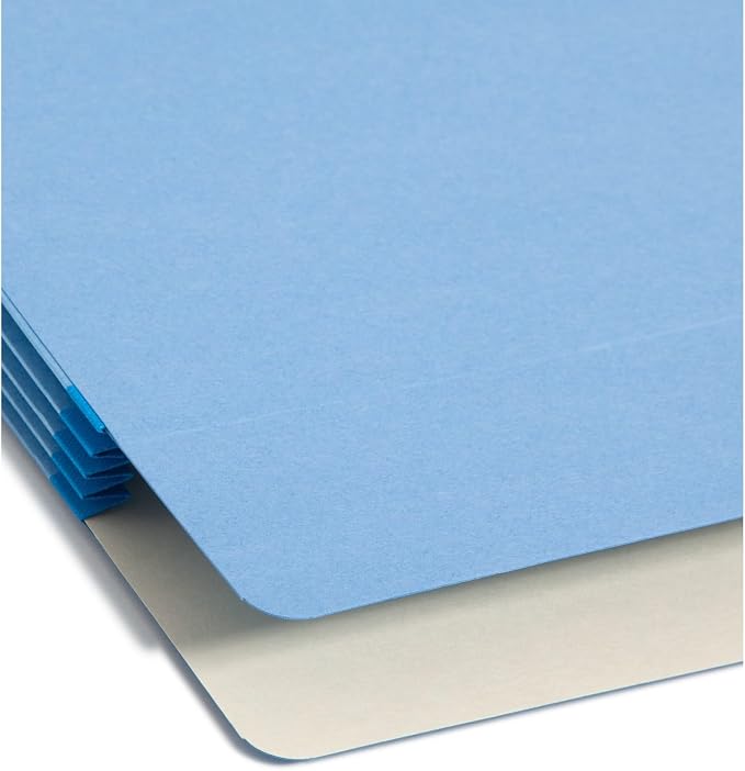 Smead File Pocket, Straight-Cut Tab, 3-1/2" Expansion, Letter Size, Blue, 25 per Box (73225) - Image 6