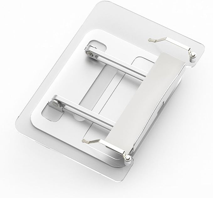 Adjustable Desktop Book Stand, Aluminum Reading Document Holder with Foldable Base, Book Holder, Foldable Desktop Riser for Laptop, Recipe, Textbook (Rose) - Image 8