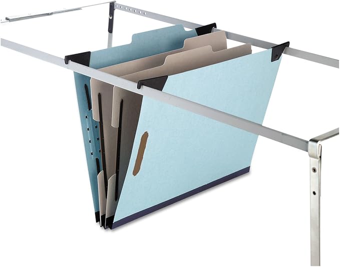 Pendaflex 59252 Pressboard Hanging Classi-Folder, 2 Divider/6-Sections, Letter, 2/5 Tab, Blue - Image 2