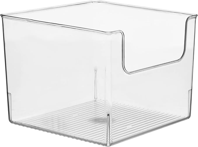 iDesign Open-Front Storage Bin, Clear | Made in USA, For Kitchen, Pantry, Bathroom, Home Office - Image 7