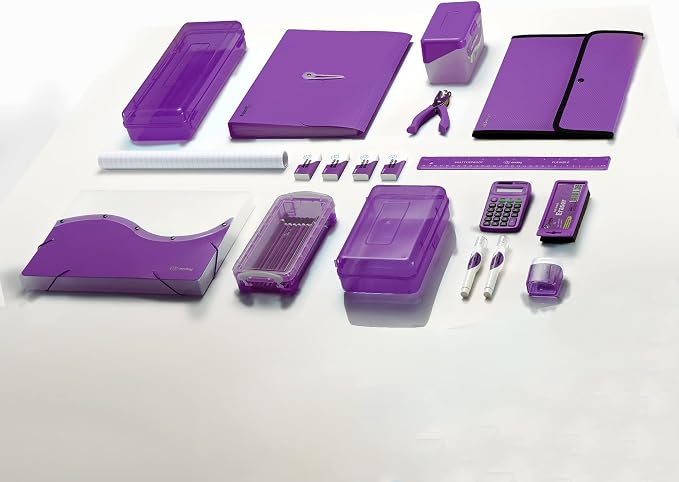 Enday Index Card Box Purple 3x5 Index Card Holder, Index Card Organizer, Flash Card Holder, Holds 250 Cards. - Image 7