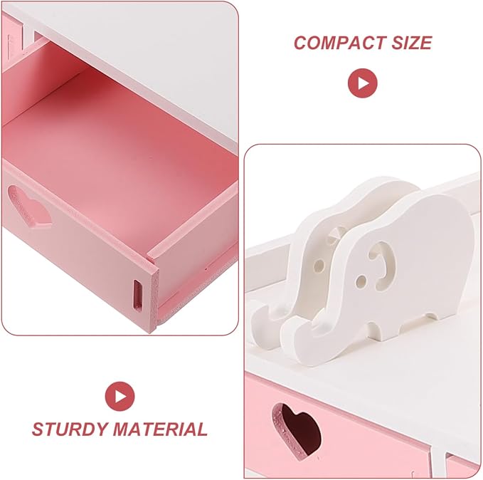 Pink Monitor Riser, Space-Saving Elevated Stand with Smooth Edges for Keyboard Storage, Ergonomic Desktop Organizer for Home & Office, 19.29x7.48x3.93In - Image 9