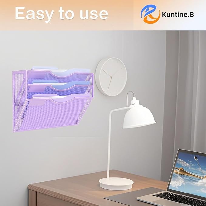 Kuntine.B Wall File Organizer Office Hanging Magazine Holder Wall File Organizer for Office Home - Image 7
