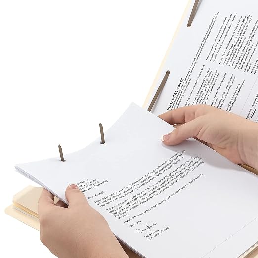 Smead® End-Tab Fastener Folders with Dividers, Letter Size, Manila, Pack of 10 - Image 8