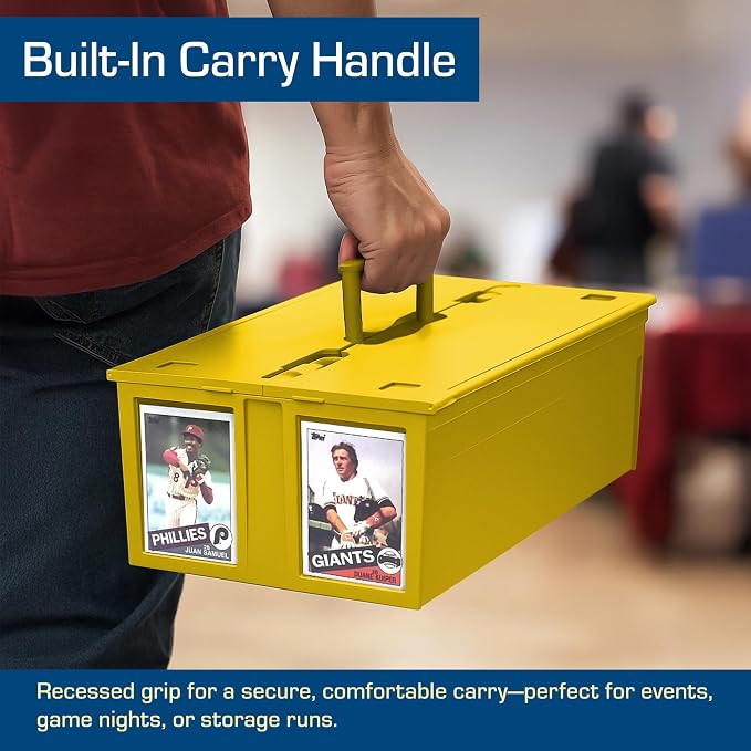 BCW Collectible Card Bin - Holds up to 1600 Cards - Yellow | Large Storage Box for Loose Trading Cards | Pokemon, MTG, and Storage Boxes - Single - Image 7