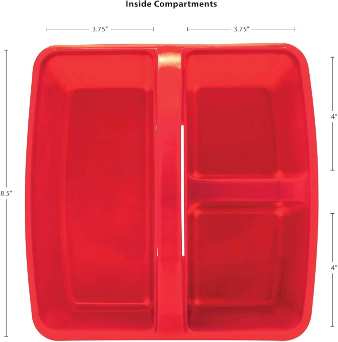 Teacher Created Resources Red Portable Plastic Storage Caddy 6-Pack for Classrooms, Kids Room, and Office Organization, 3 Compartment - Image 4