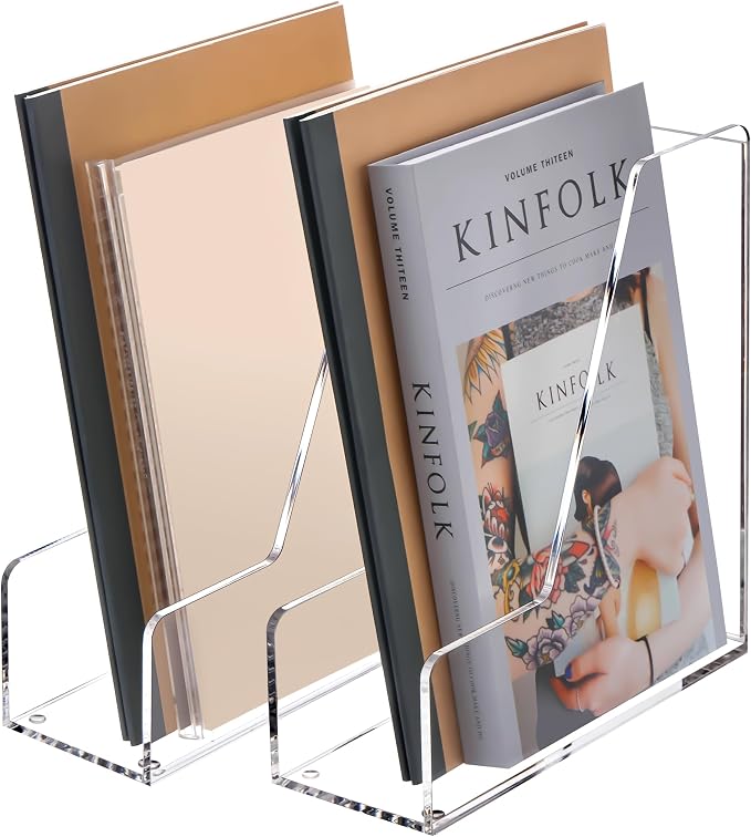 YUXUN Acrylic Magazine File Holder,Clear Desk Organizer File Holder Stand for File/Magazine/Binders/Notebook/Envelopes,Multi-purpose Coloring Comic Book Storage for Home/Office/Classroom Organization - Image 8