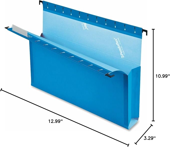 Oxford Pendaflex 59202 SureHook Reinforced Hanging Box Files, 2" Exp with Sides, Letter, Blue (Box of 25) - Image 10
