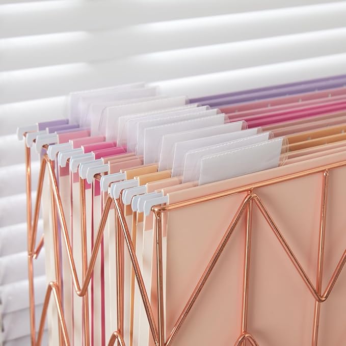 Y YOMA 48 Pack Colored Hanging File Folders Letter Size Decorative Hanging Folder Cute Pretty File Folder for Filing Cabinet Office Home with 1/5-Cut Adjustable Tabs, Macaroon Color - Image 8