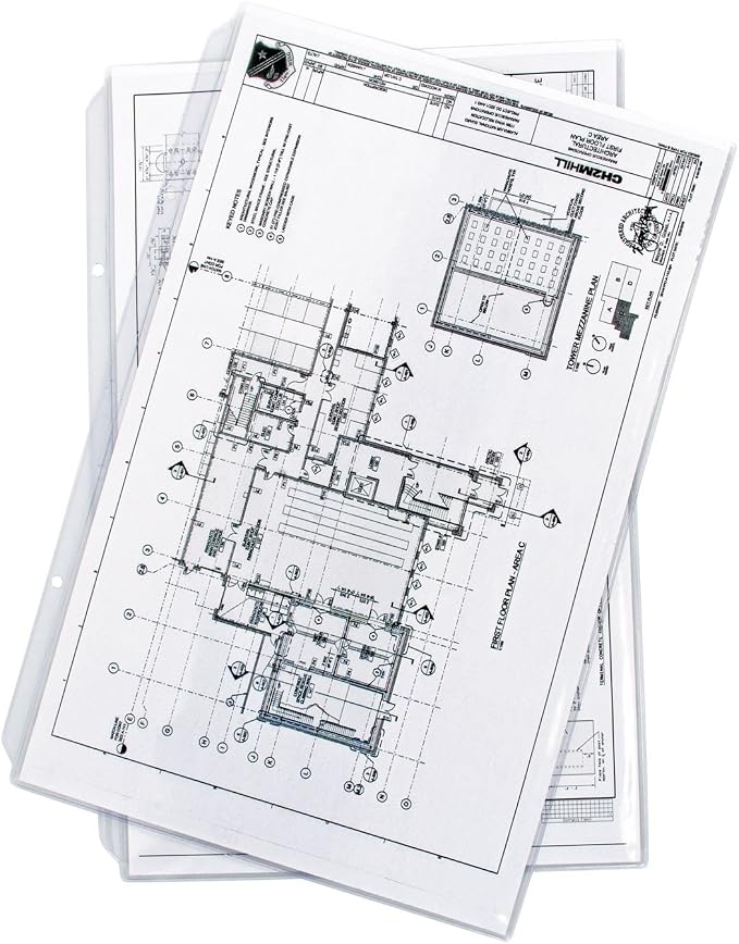 11x17 Sheet Protectors, Portrait Top-Loading Vinyl Sleeves with 3-Holes – Heavy Gauge Non-Archival Crystal Clear Document Protectors, 25-Pack by Unknown