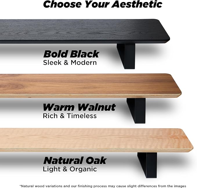 Moodular Wooden Monitor Stand Desk Organizer, Large 45.6" Walnut | Customizable Organized Workspace, Aluminum Slide Rails, 10 Add-Ons Sold Separately: Storage Drawer, Tablet, Phone & More - Image 9