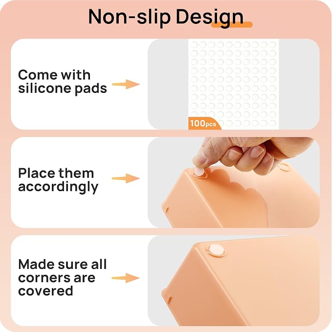 Vtopmart 25 Pack Plastic Drawer Organizers with Non-slip Rubber Pads | 4-Size Versatile Makeup Organizer, Storage Containers Small Bins for Makeup, Jewelries, Bedroom, Kitchen Utensils and Office - Image 7