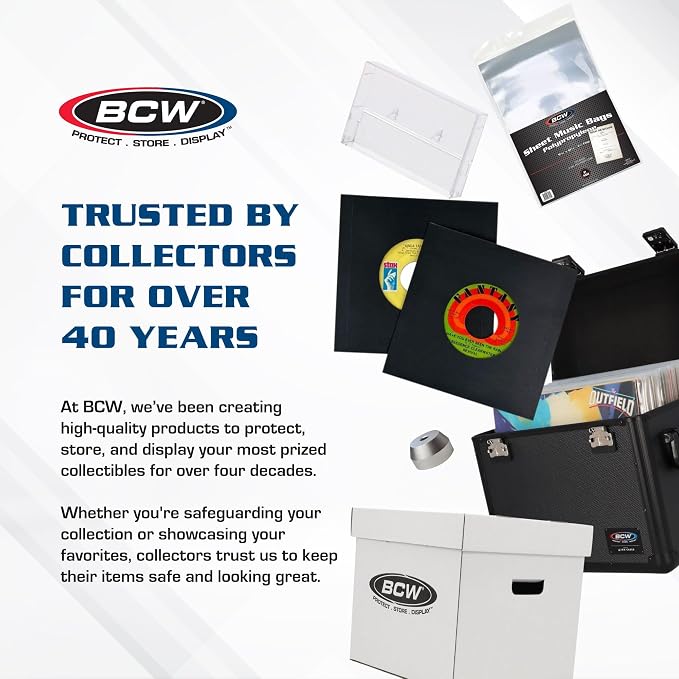 BCW 4 Mil Record Sleeves (12 Inch) - 100 ct | Clear Polypropylene Vinyl Album Protectors for 33 1/3 RPM | Archival Quality, Acid-Free | Premium Outer Sleeves for Storage of Your Vinyl Collection - Image 7