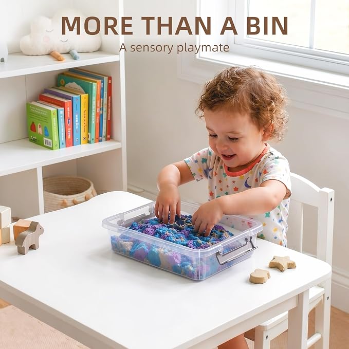 Citylife 3 PCS Plastic Storage Bins with Latching Lids Portable Project Case Clear File Box Stackable Storage Containers for Organizing B5 Paper, Photo, Document, Scrapbook - Image 9