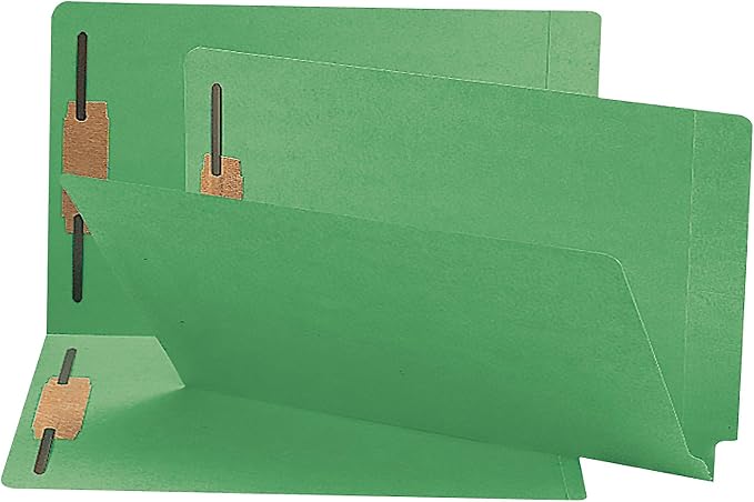 Smead End Tab Fastener File Folder, Shelf-Master® Reinforced Straight-Cut Tab, 2 Fasteners, Legal Size, Green, 50 per Box (28140) - Image 3