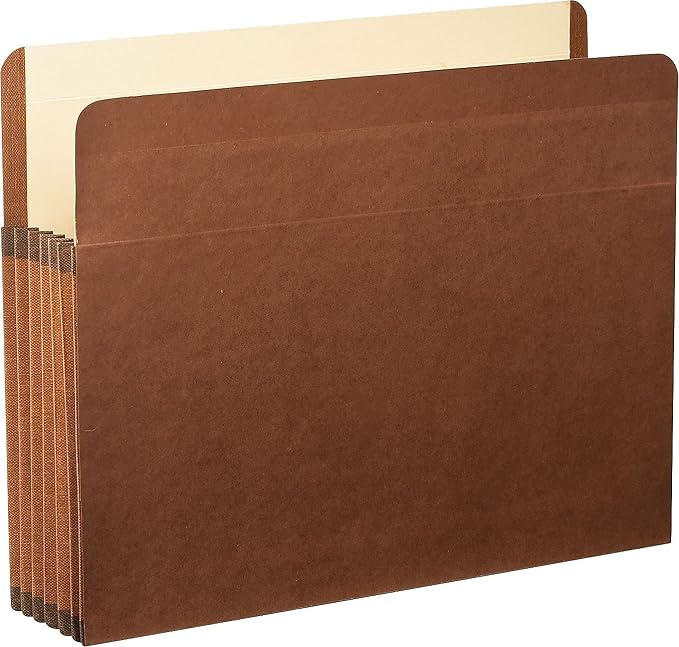 Pendaflex Premium Reinforced File Pockets, Letter Size, Brown, 5.25 inch Expansion, 5 per box (85545) - Image 5