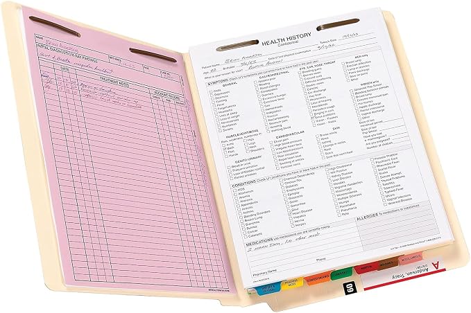 Smead 100% Recycled End Tab Fastener File Folder, Shelf-Master Reinforced Straight-Cut Tab, 2 Fasteners, Letter Size, Manila, 50 per Box (34160) - Image 8