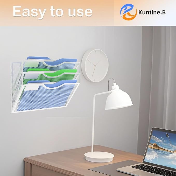 Kuntine.B Wall File Organizer Office Hanging Magazine Holder Wall File Organizer for Office Home - Image 7