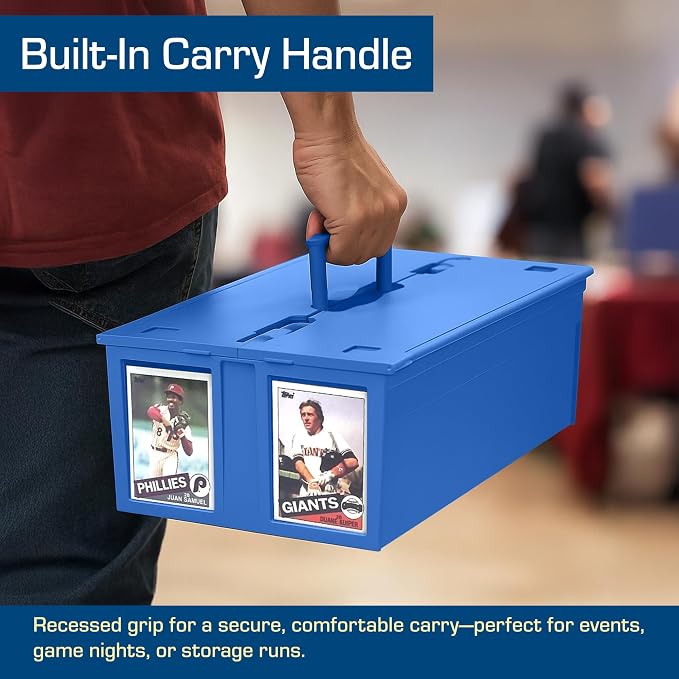 BCW Collectible Card Bin – (2-Pack, Blue) | Holds up to 1600 Cards | Plastic Storage Box for Pokémon, MTG & Sports Cards - Image 7