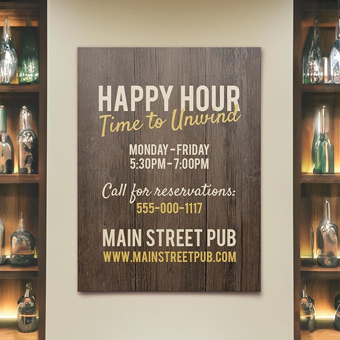 STAPLES - Personalized Semi-Gloss Poster - 24W" x 36L" Custom Print - Ideal for Home or Office Décor (Dark)