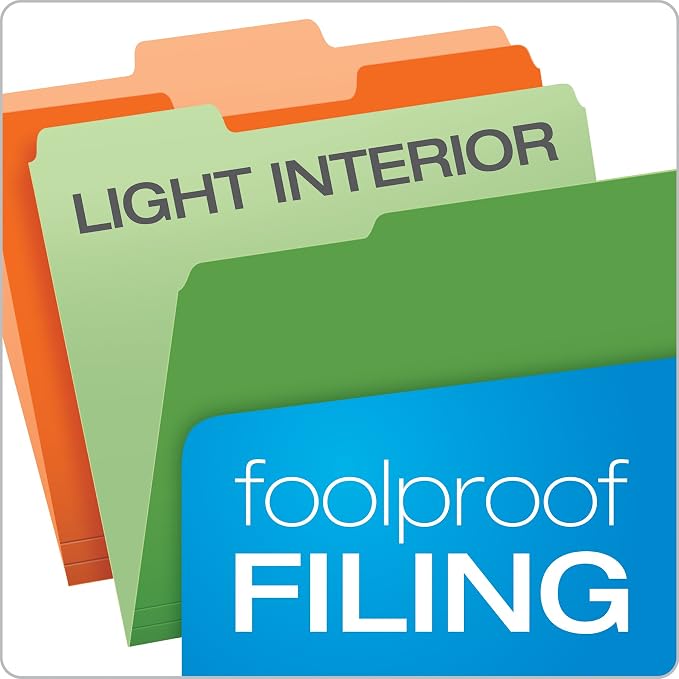Pendaflex SureHook Hanging Folders and Two-Tone Color File Folders Bundle (20 Hanging Folders + 100 File Folders) - Image 7