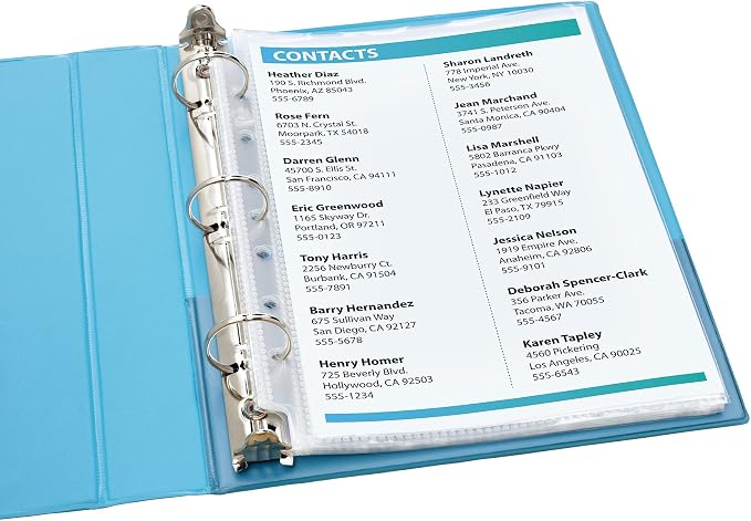 Avery Diamond Clear Heavyweight Sheet Protectors for Mini Binders, Holds 8.5" x 5.5" Sheets, 25ct (77004) - Image 7
