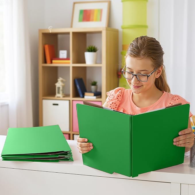 Skyygemm 24 Pack Classification Folders, Letter Size,2 Dividers,Green | Pressboard File Folders, 2 Prong Fasteners, 2" Expanding, Manila, End Tab, for Office School Legal Records Medical - Image 6