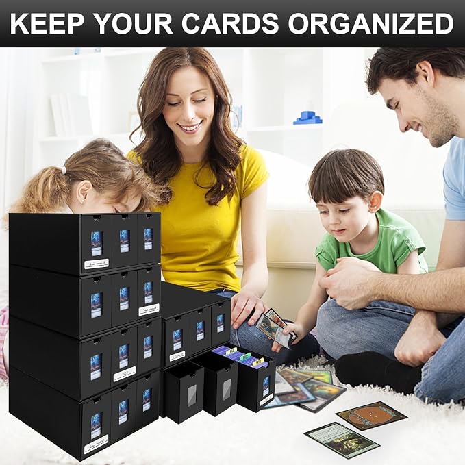 Card Storage Box,10800+ Trading Card Storage 1950+ Toploader Card Storage Box for Commander Display,with 72 Dividers, Labels & Tapes,Fit for TCG, MTG - Image 8