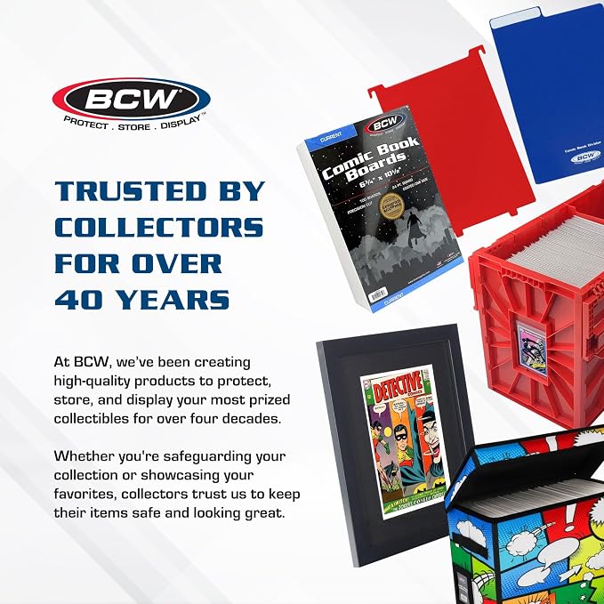 BCW Short Comic Book Bin | Holds 150 Comics | Stackable Plastic Storage | Acid-Free Organizer | Green, 5 Pack - Image 8