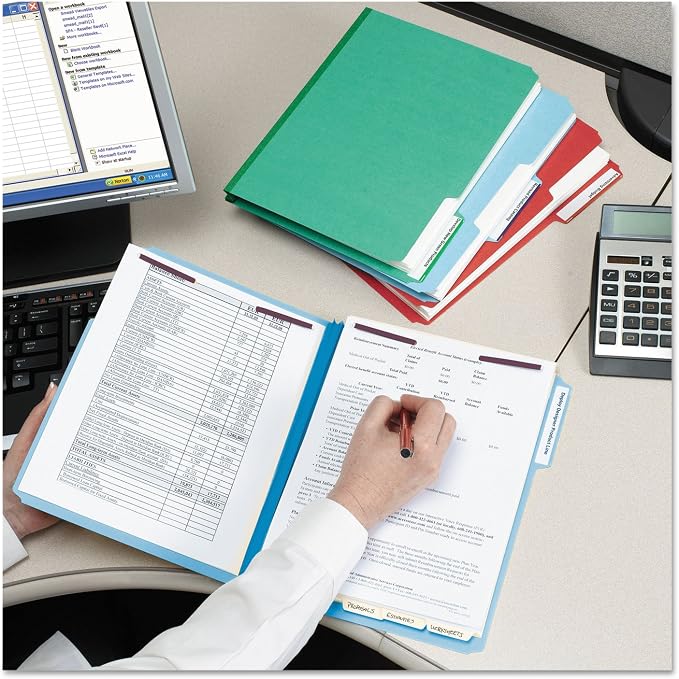 Smead Pressboard Fastener File Folder with SafeSHIELD Fasteners, 2 Fasteners, 1/3-Cut Tab, 2" Expansion, Letter Size, Blue, 25 per Box (14937) - Image 7