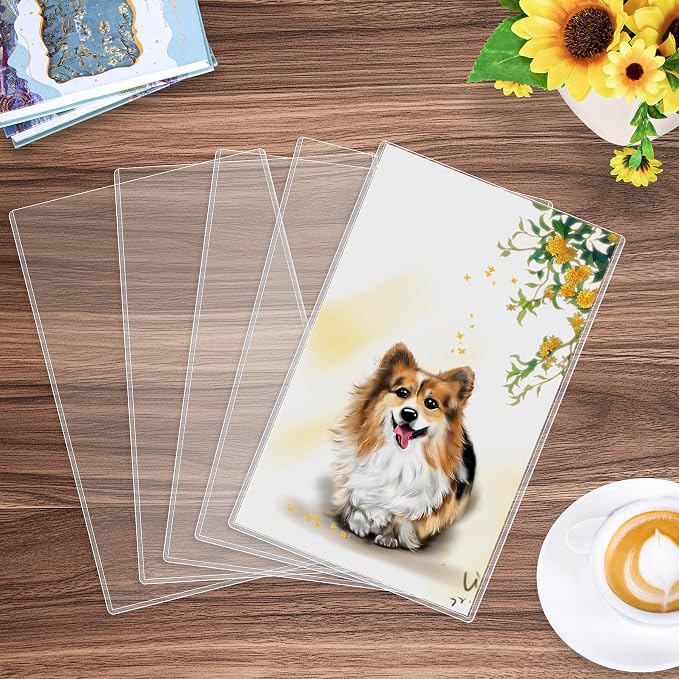 AKONEGE 5PCS Menu Covers 8.5" x 14" Rigid Print Protectors Clear Plastic Page Sheet Protectors for Legal Size Paper, Top Loading Hard Plastic Paper Sleeves for Poster Document Photo Birth Certificate - Image 7